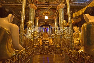 缅甸仰光大金塔 寺庙