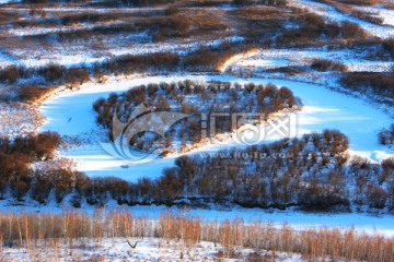 马蹄湖雪景