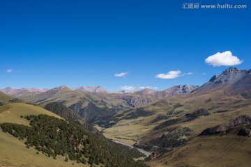 澜沧江上游河谷 牧区 山峦起伏