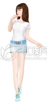 手繪美女