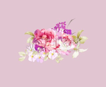 水彩 花卉 面料印花 手繪花