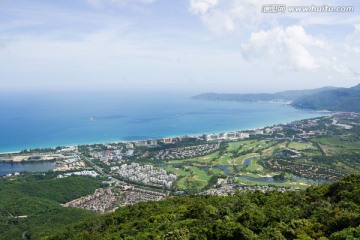 海南三亚城市鸟瞰