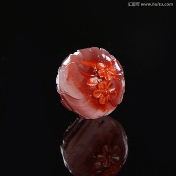 南红珠子 花