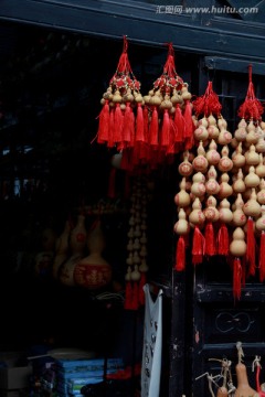 民间手工艺葫芦挂饰店铺