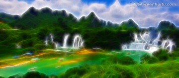 山水 現(xiàn)代抽象畫