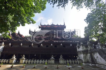 缅甸风光 金色宫殿僧院