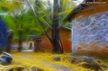 抽象畫 秋天風(fēng)景畫