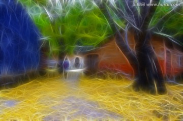 抽象畫 秋天