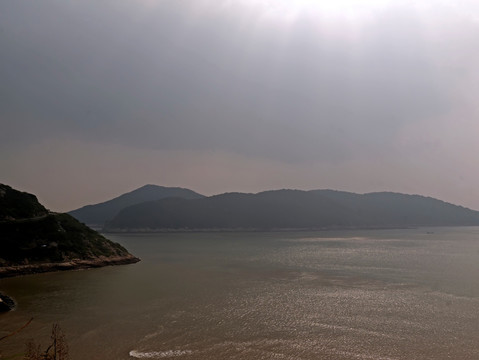 舟山朱家尖大青山阳光海湾全景