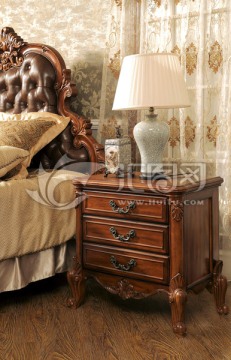 床头柜 美式实木家具