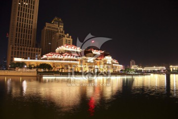 天津风光 津湾广场夜景