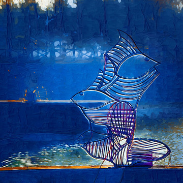 裝飾油畫(huà) 魚(yú)