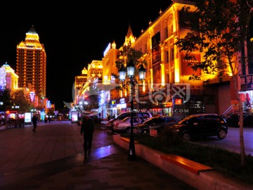 满洲里城市夜景