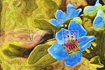 油畫花朵