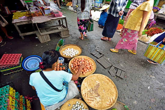 缅甸娘水市场