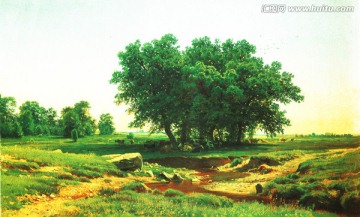 風(fēng)景油畫 清晨
