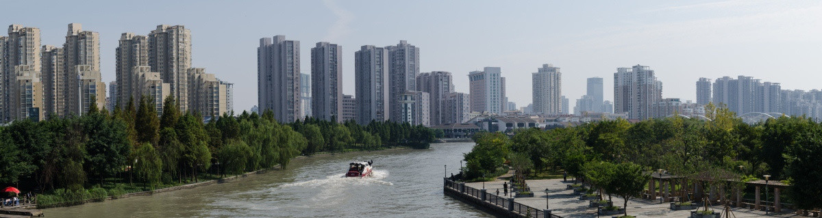 白鹿洲公园 温瑞塘河全景图