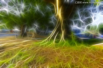 樹木抽象畫