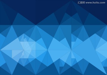 蓝色三角形拼接底纹 晶格背景