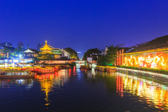 南京秦淮河夜景