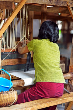 缅甸茵莱湖纺织厂
