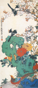 花鳥國畫 四喜圖