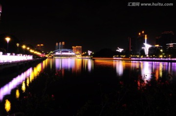 中山岐江河夜景