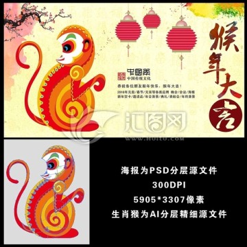 猴年 2016 猴年大吉