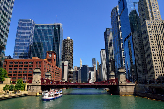 芝加哥河两岸建筑群