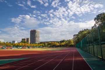 校园风光 操场 秋意