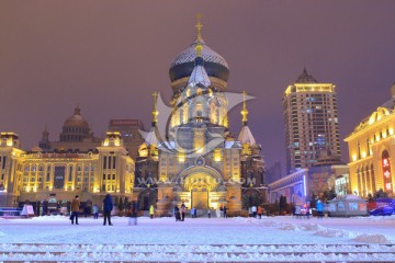 圣索菲亚教堂雪景