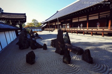 日本京都东福寺枯山水