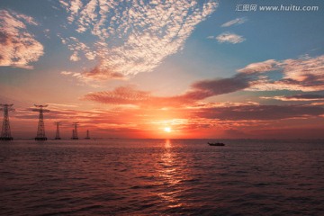 海边夕阳