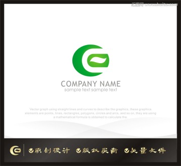 E字母logo 圆形logo