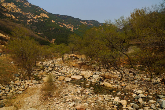 泰山彩石溪风光 泰山桃花峪风光