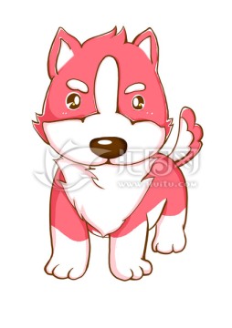 哈士奇插畫PSD分層