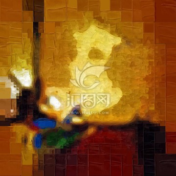 抽象油畫(huà) 無(wú)框畫(huà) 色塊