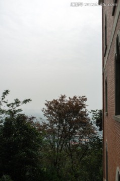 上海佘山 雾霾