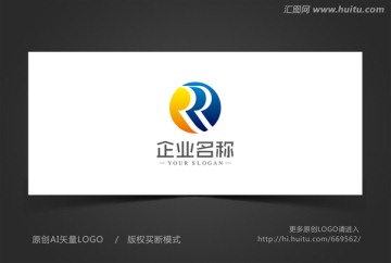 字母R 投资标志