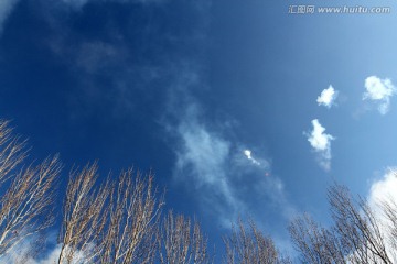 蓝天 礼花 天空、