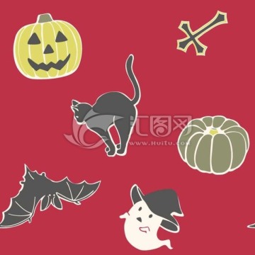 万圣节 南瓜 猫 精灵