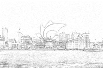 上海老外灘線描 （未分層）