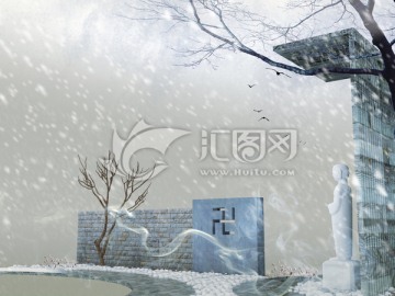 禪意冬景 PSD分層