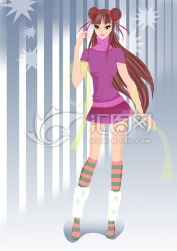 美麗少女漫畫PSD分層