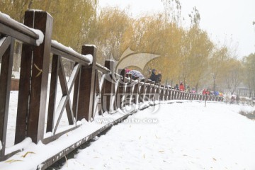 北京奥森公园雪景