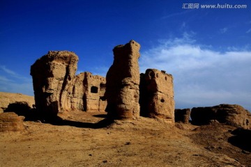 交河古城 土建筑废墟 古城堡