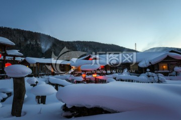 雪乡夜景