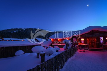 雪乡夜景