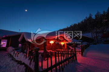 雪乡夜景