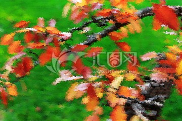吉祥樹抽象油畫